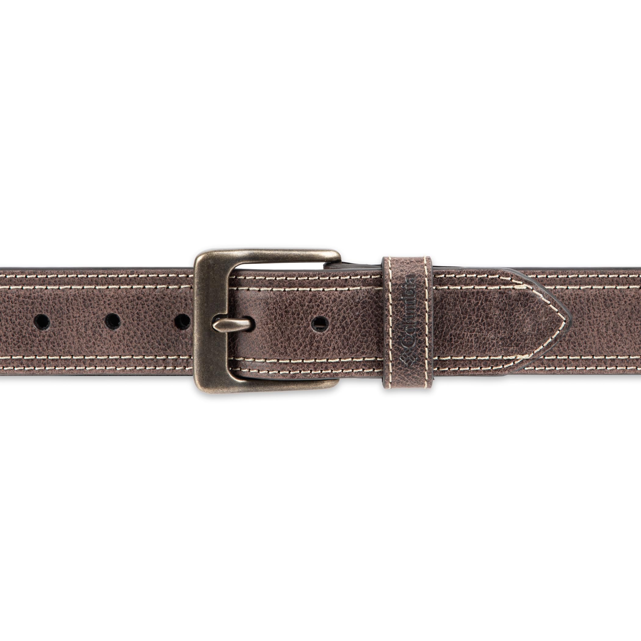 Columbia Men's Leather Casual Belt Tan & Brown Classic Style for Everyday Wear