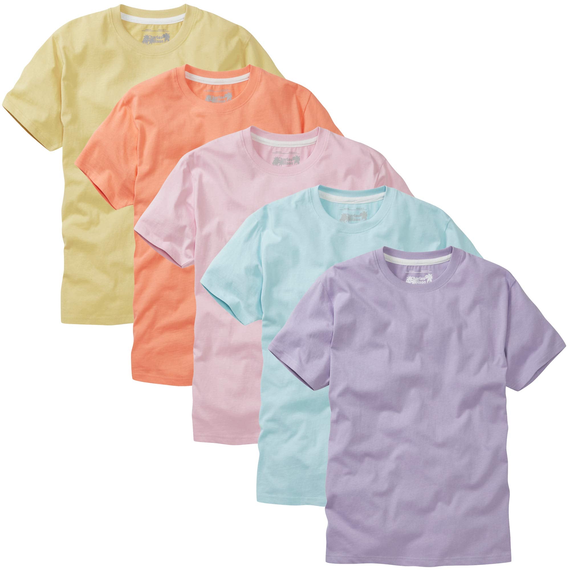 Charles Wilson Men's 5 Pack Crew Neck T-Shirt