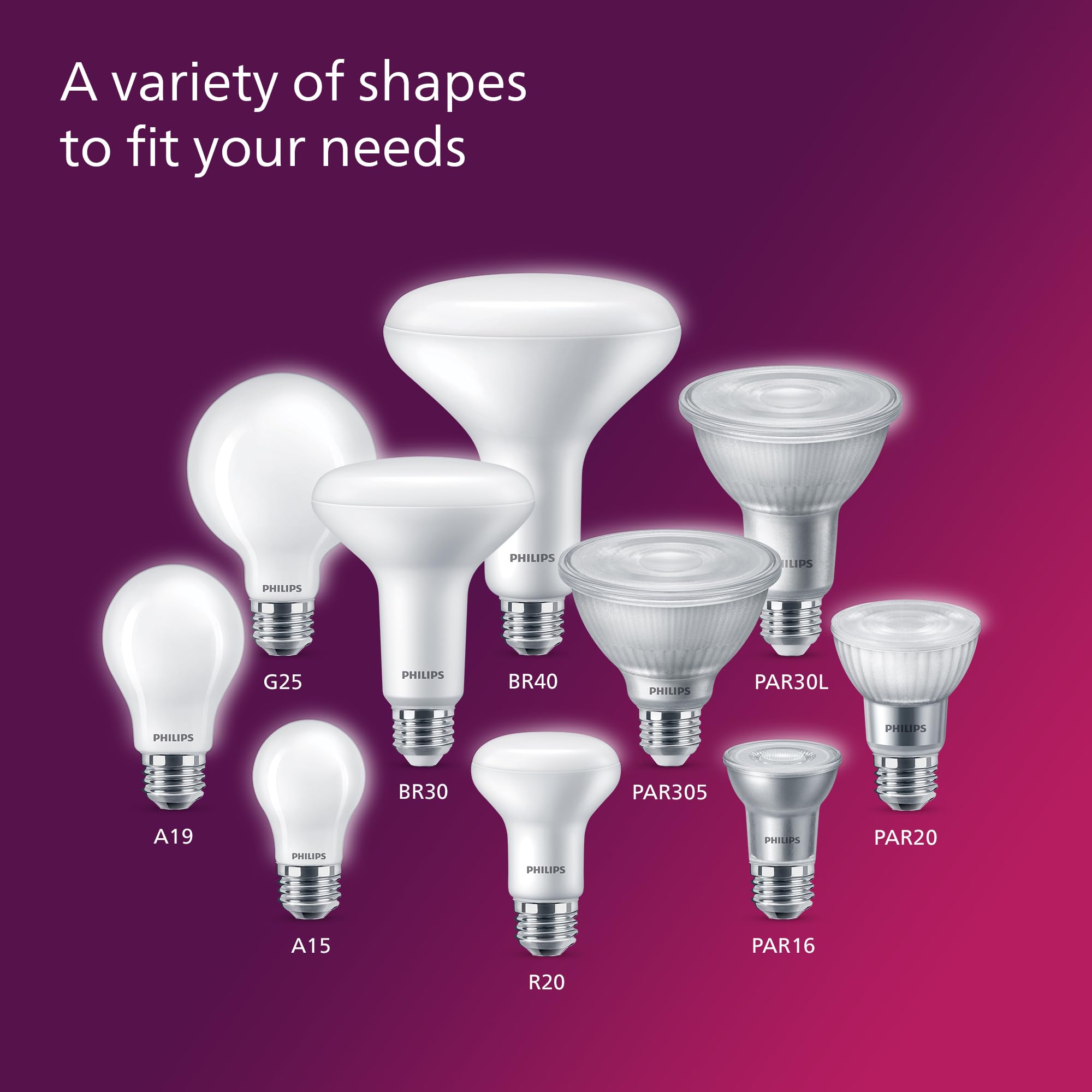 Philips LED 100W A19 8-Pack Ultra Definition (2700K) 1500 Lumen (11.5W = 100W) Dimmable Frosted Flicker-Free Light Bulbs