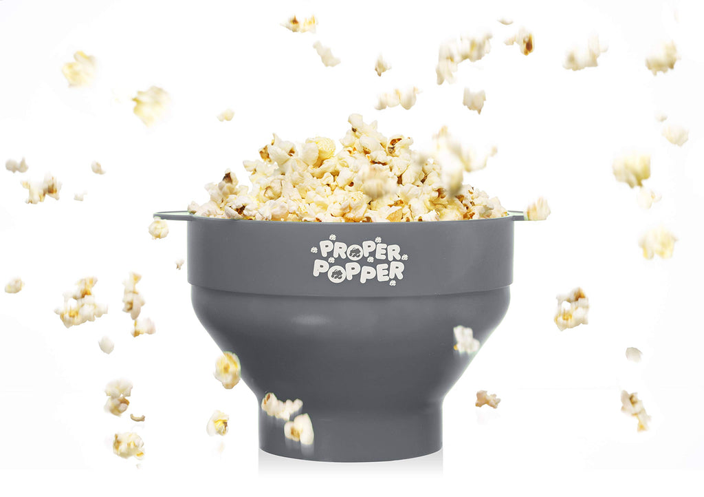 The Original Proper Popper Microwave Popcorn Popper, Silicone Popcorn Maker, Collapsible Bowl BPA Free & Dishwasher Safe - (Aqua)