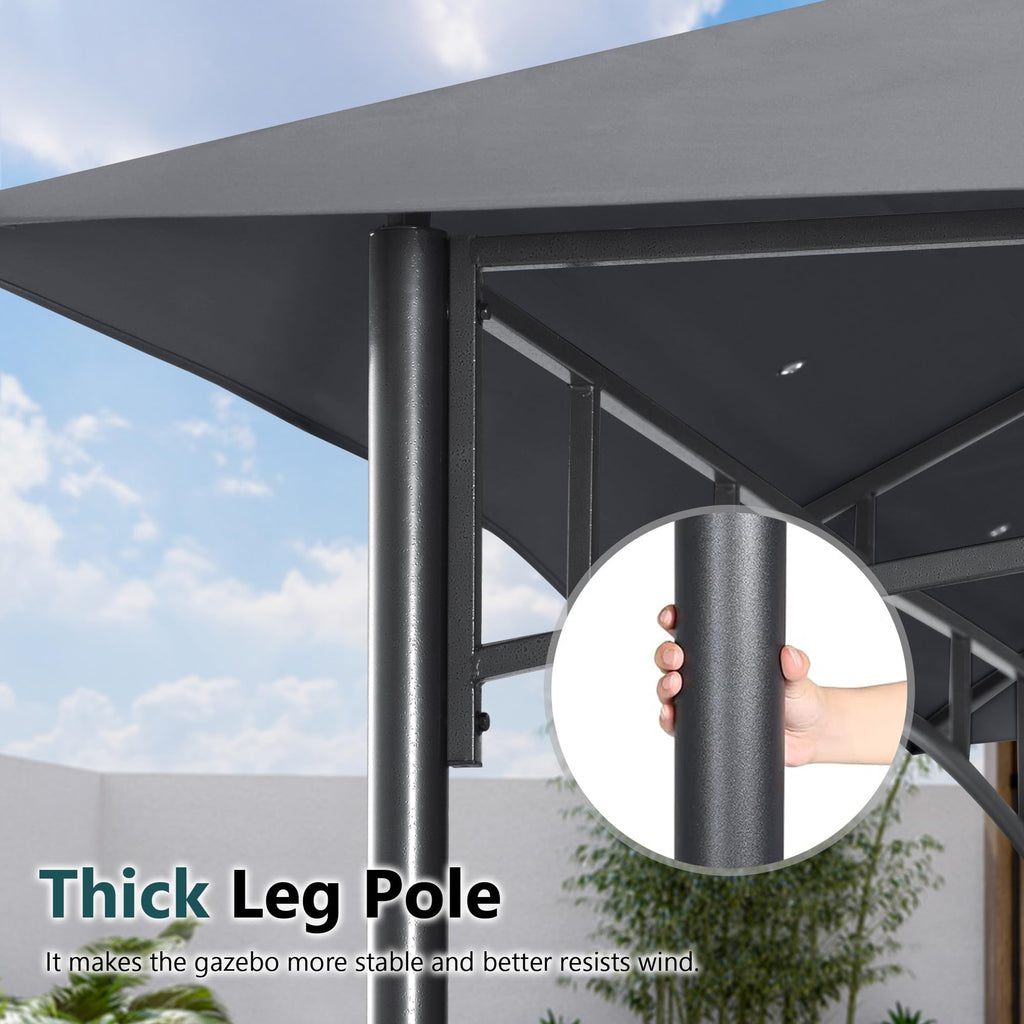 MASTERCANOPY Outdoor Garden Gazebo for Patios with Stable Steel Frame and Netting Walls (9x9,Beige)