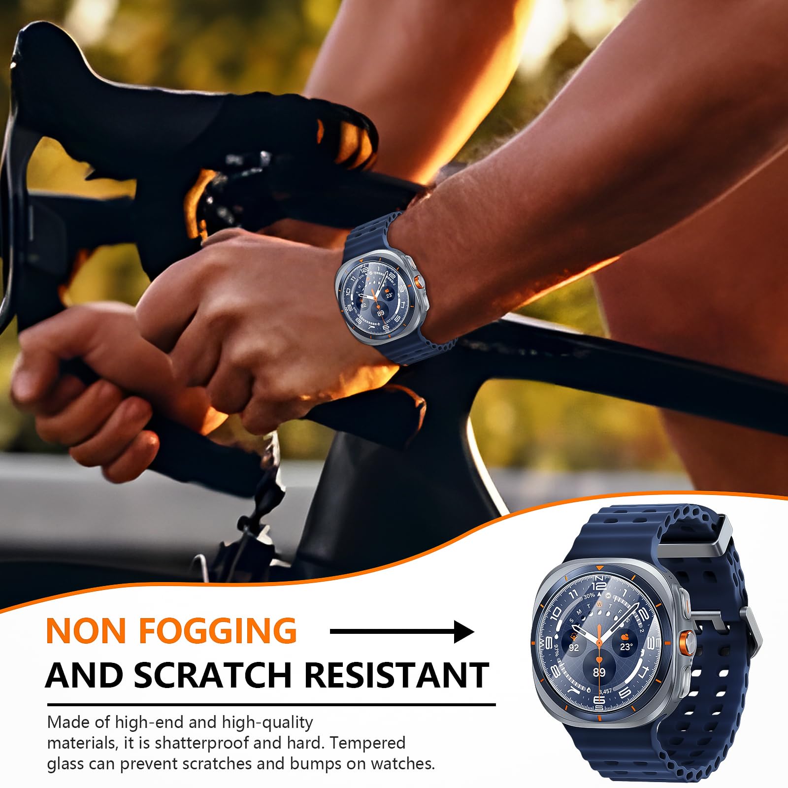 Suoman 4-Pack for Samsung Galaxy Watch 4 Classic 46mm Tempered Glass Screen Protector for Galaxy Watch 4 Classic 46mm Smartwatch [2.5D 9H Hardness] [Anti-Scratch]