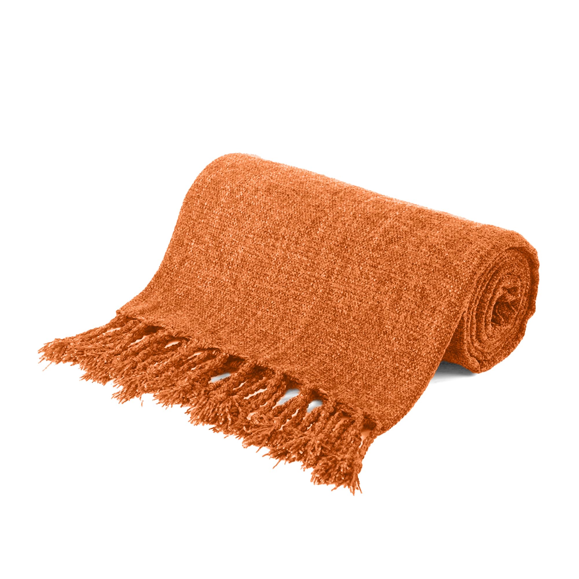 BATTILO HOME Beige Chenille Throw Blanket for Couch, Soft Cozy Textured Knit Throw Blanket with Handmade Fringe Tassels, Lightweight Decorative Farmhouse Blanket for Sofa Bed Chair, 50"x60"