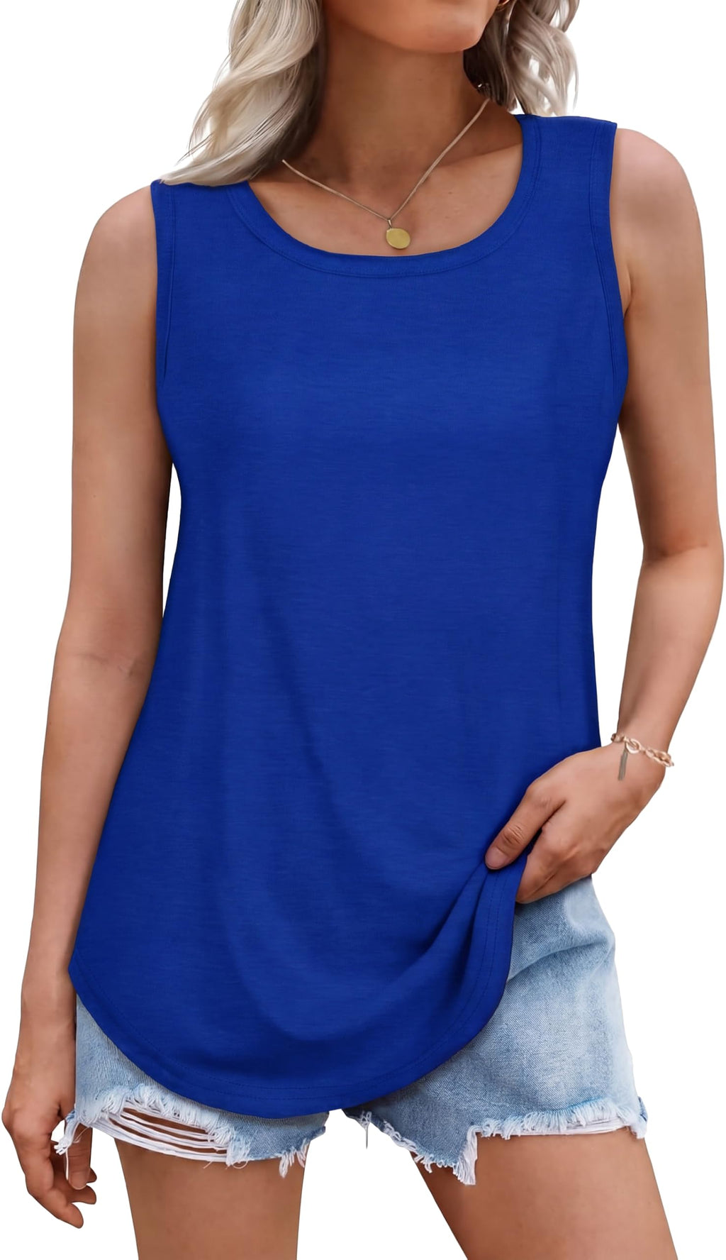 rosemia Tank Tops for Women Summer Sleeveless Casual Loose Fit Tunic Tops 2026