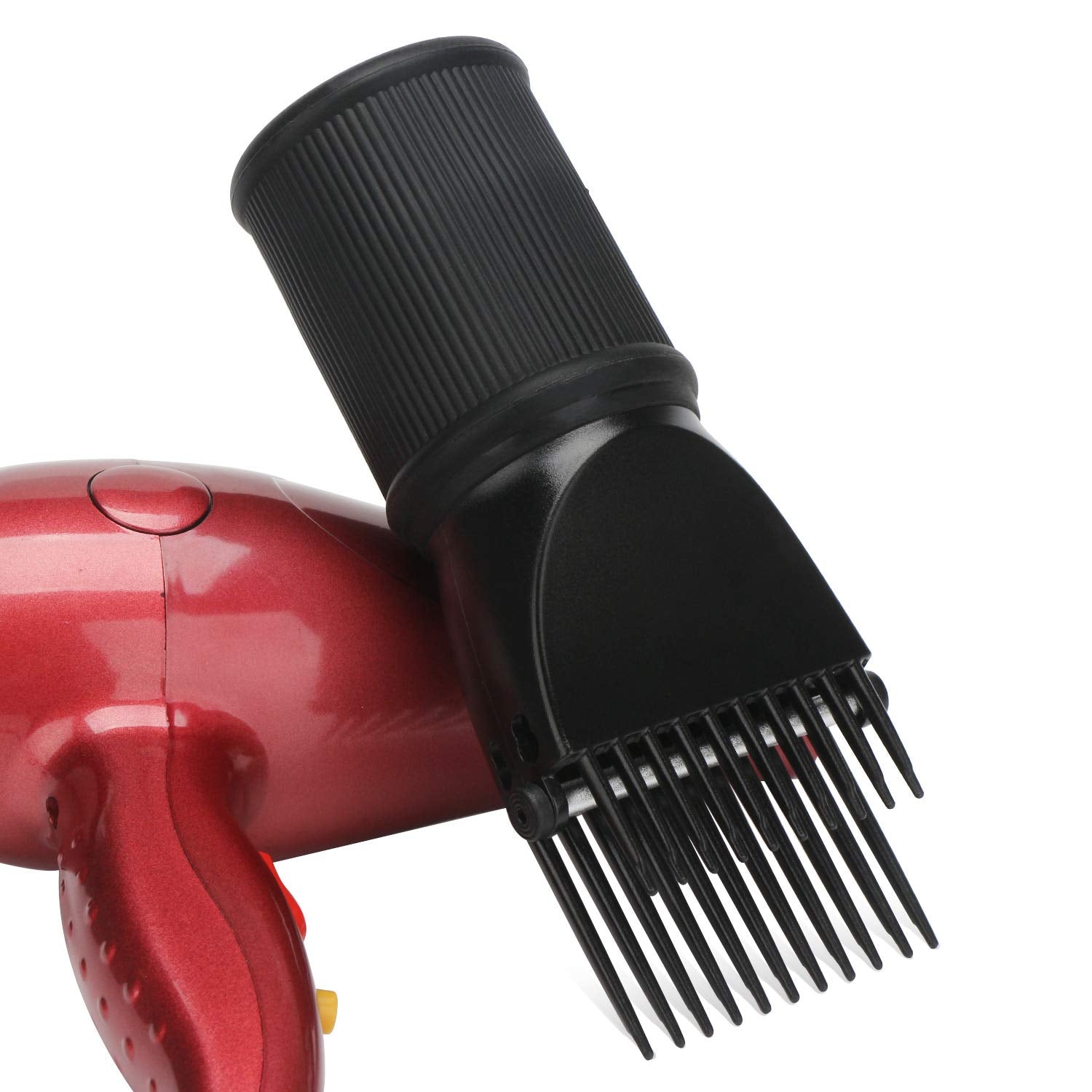 Segbeauty Blow Dryer Comb Attachment, Black Brush Attachments for Hair Dryer Concentrator Nozzle 1.69-1.76in and 2.12in, Pro Hairdressing Styling Salon Tool to Straighten Detangle Curly Natural Hair