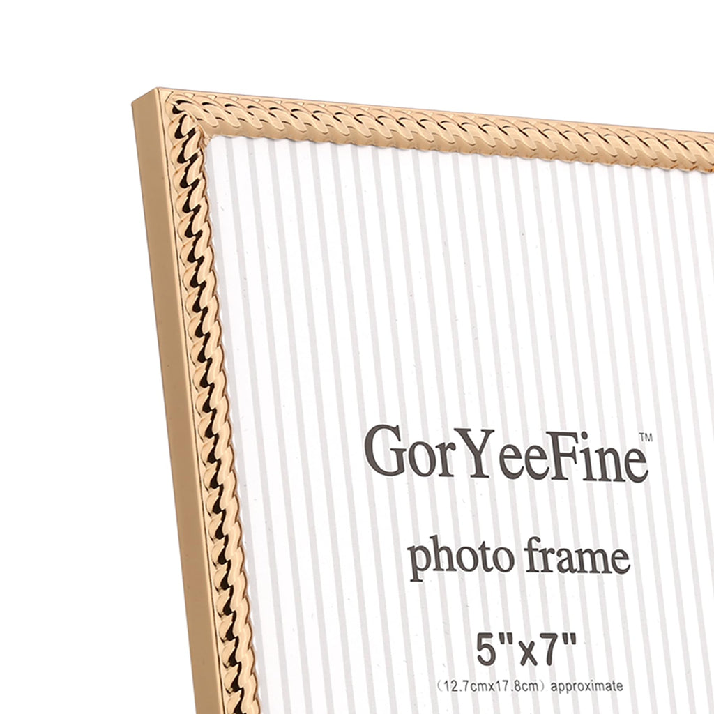 4x4 Gold Rope Design Metal Picture Frame With Mat for 3x3'', Premium Velvet Backing Real Glass Front Desktop & Wall Display Elegant Home Decor