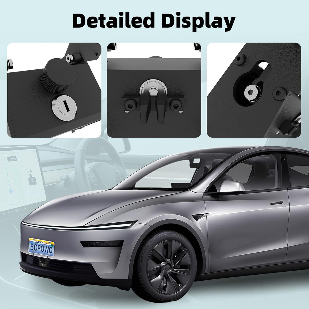 The Original No Drill Front License Plate Holder Fit for 2017-2023 Tesla Model 3& 2020-2024 Tesla Model Y with Safety Design, No Adhesives License Frame