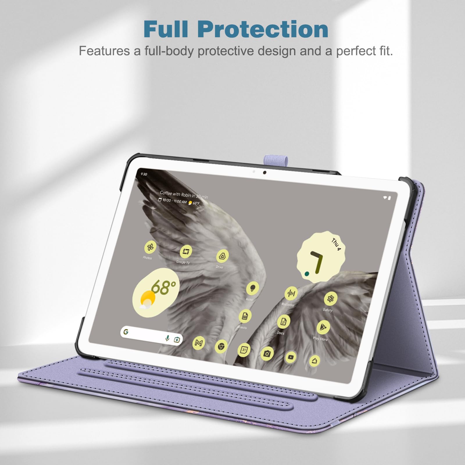 Fintie Case for Google Pixel Tablet 11 Inch 2023 Release, Multi-Angle Viewing Protective Stand Cover with Pocket & Pencil Holder Compatible with Charging Speaker Dock, Gray