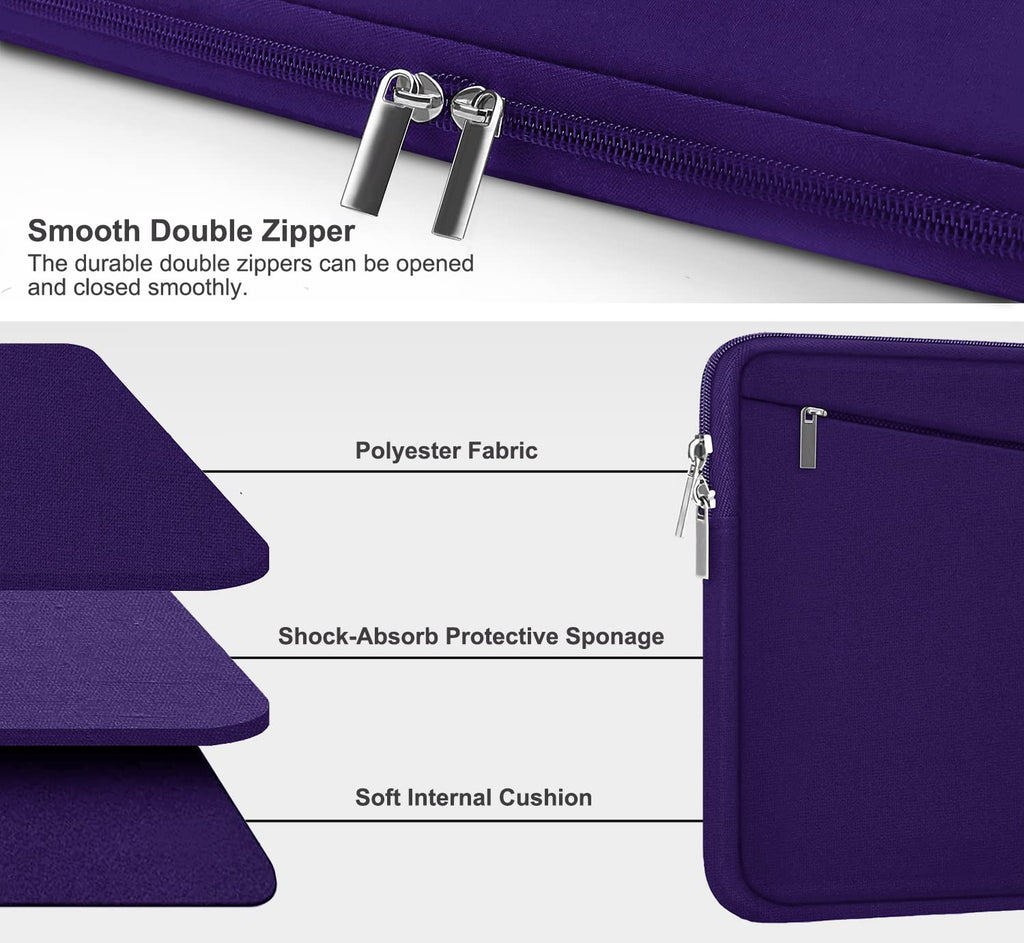 Laptop Sleeve Case 13.3 Inch, Durable 14 Inch Laptop Case Computer Carrying Bag Protective Cover Compatible with 13 14 inch MacBook Pro, MacBook Air, Dell, HP, Lenovo, Notebook, Computer, Black