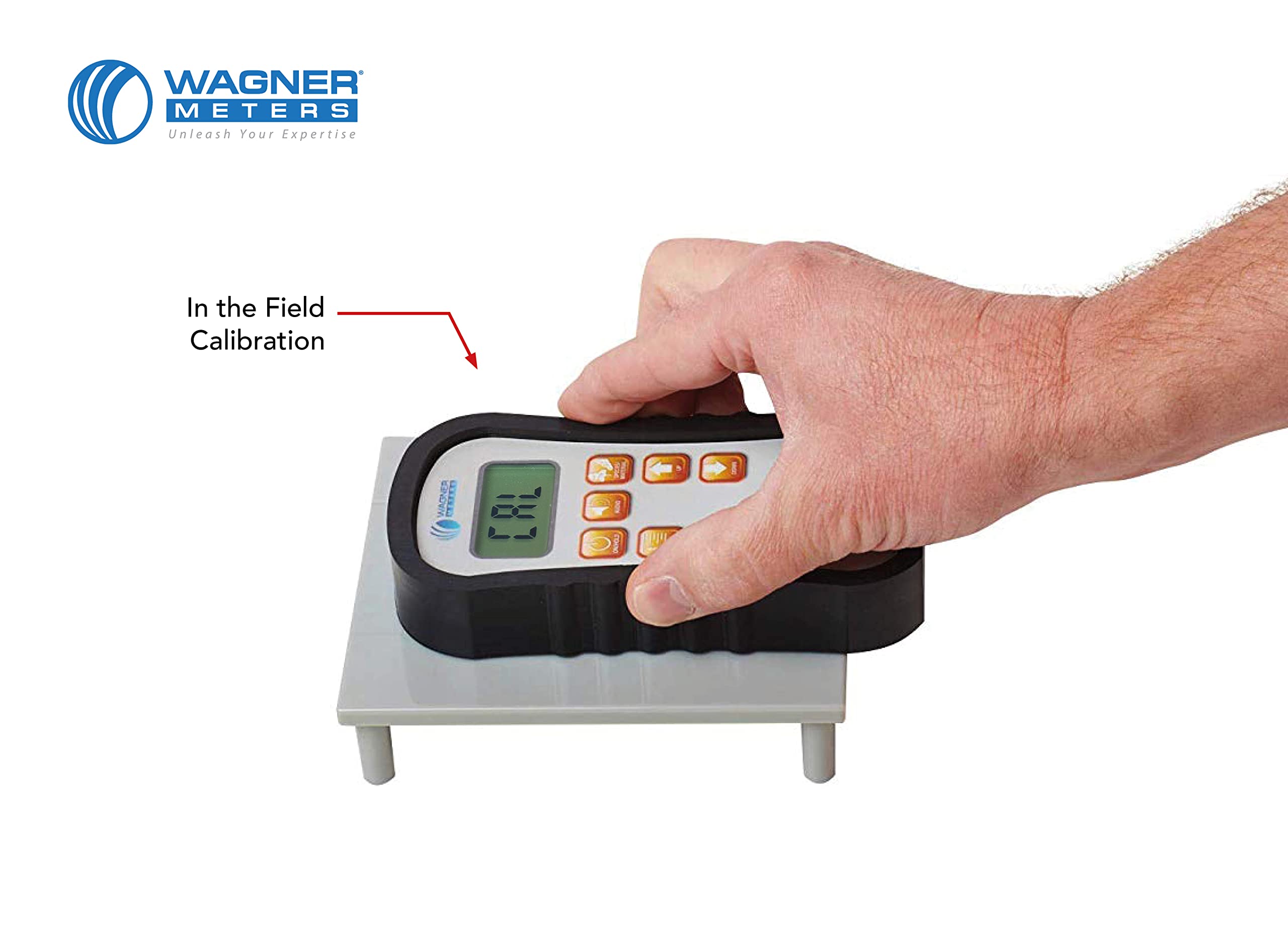 Orion® 910 Pinless Wood Moisture Meter Kit by Wagner Meters | Accurate, Non-Damaging, Deep Depth Lumber Moisture Measurement, On-site Calibration (Standard Calibrator)