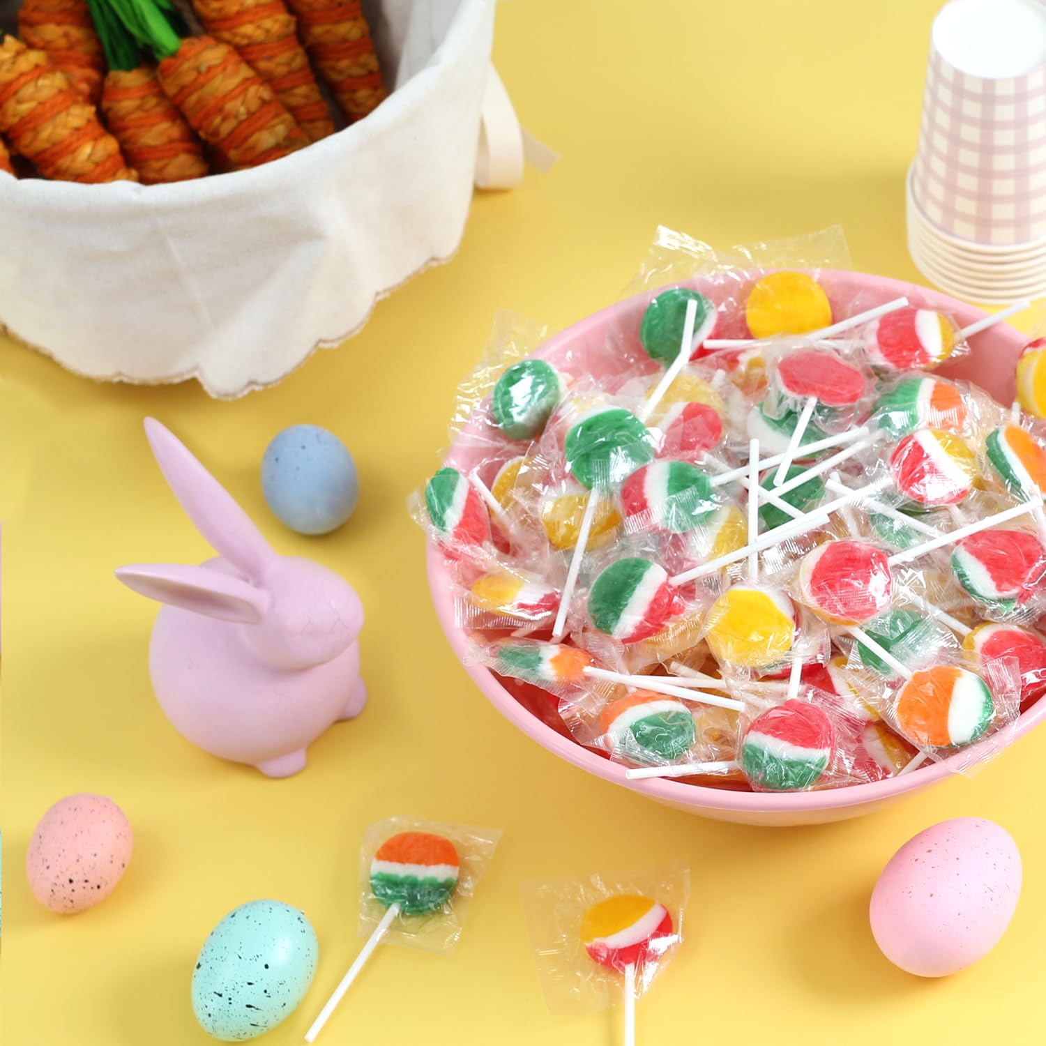 A Great Surprise Classic Lollipops - 3 Pounds - Individually Wrapped Candies - Flat Round Bulk Suckers For Kids, Doctors Office, Schools, Banks