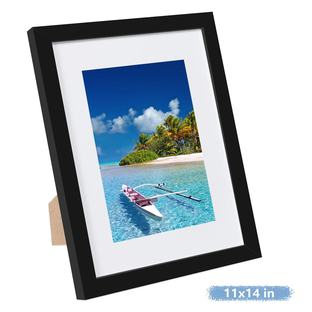 Picrit 24x34 Black Poster Frame 7 Pack, Display Pictures 20x30 Picture with Mat or 24 x 34 without Mat for Horizontal or Vertical Wall Mounting, Wall Gallery Photo Frames