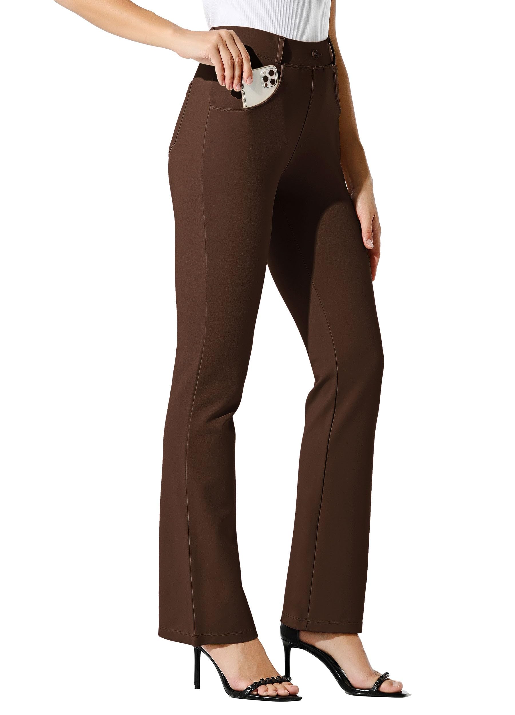 Willit Women's Yoga Dress Pants Bootcut Stretch Work Slacks Office Pants 4 Pockets 28"/29"/30"/31"/33"
