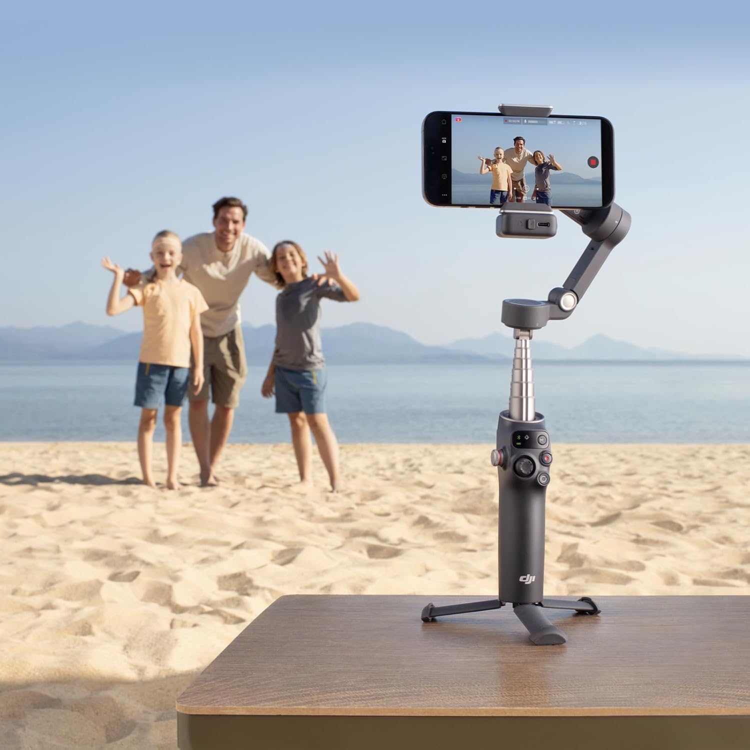 DJI Osmo Mobile 7P Gimbal Stabilizer for iPhone, Android, Native Tracking, Lighting, 3-Axis Phone Gimbal, Quick Launch, One-Tap Edit, Built-in Extension Rod & Tripod, 10hrs Use, Phone Charging