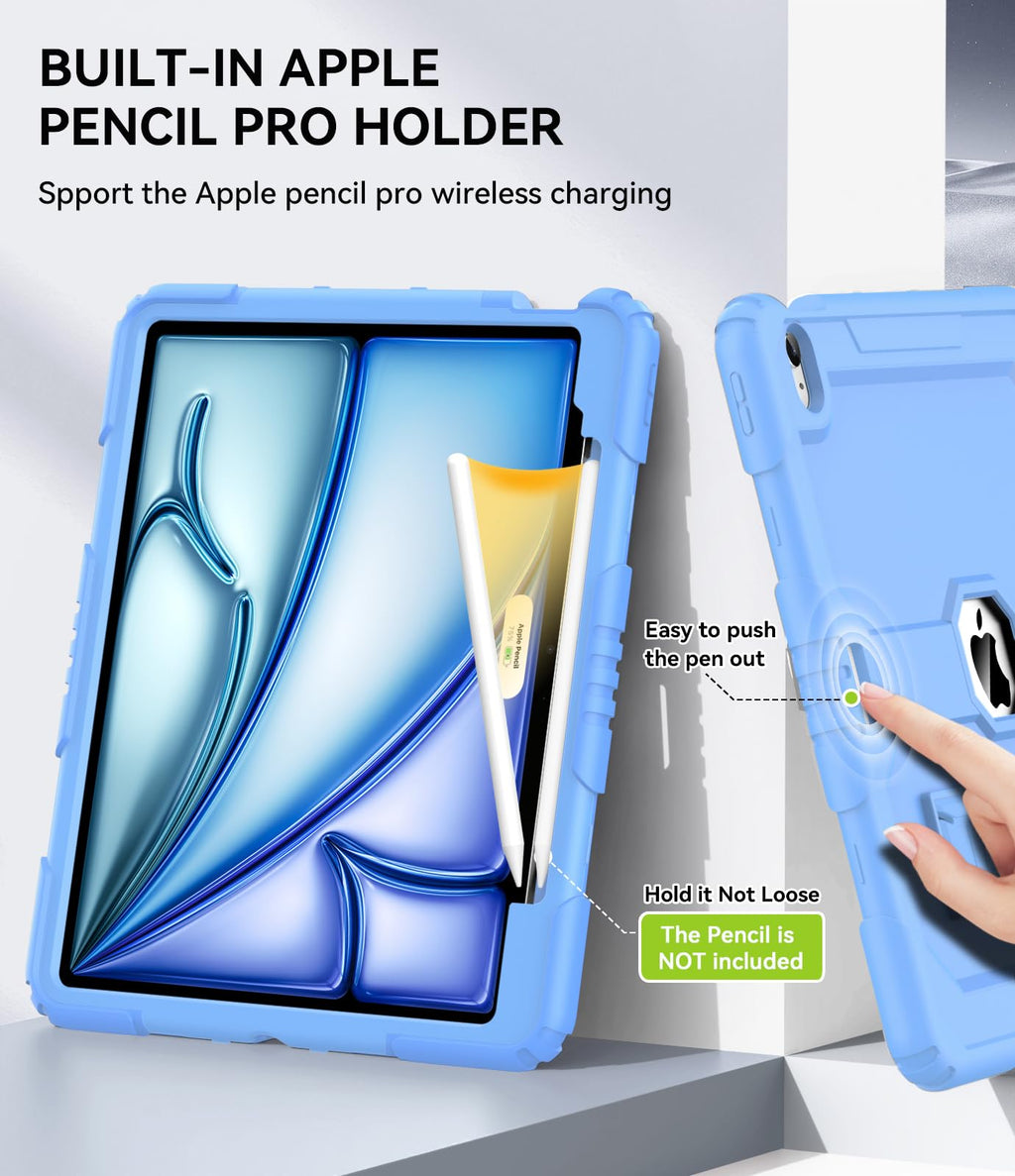 OKP Case for iPad 9th/ 8th/ 7th Generation (2021/2020/2019), Heavy Duty 10.2 inch iPad Shockproof Rugged Protective Cover with Built-in Stand, Hard iPad 9 8 7 Gen Cases for Kids Girls Boys, Black