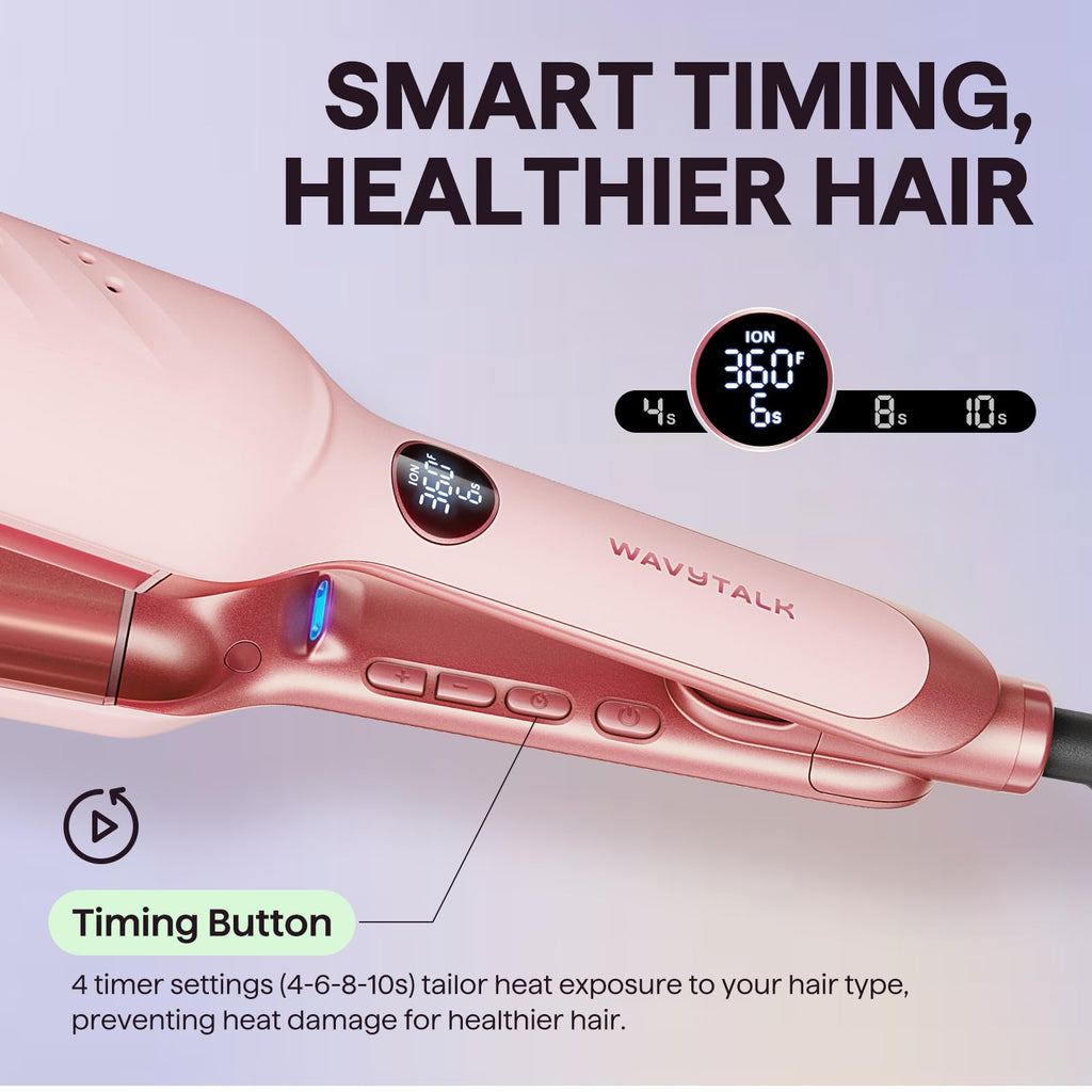 Wavytalk Main Stage Waves Power Wave Festival Bundle, Curling Iron Hair Crimper Waver, Ventilation Design for Less Damage, Ionic Reduces Frizz, Effortless-Waver, Festival-Ready Merch