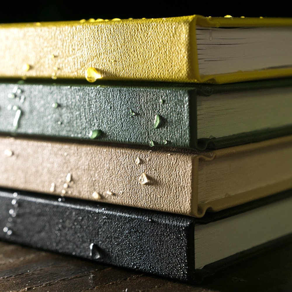 Rite in the Rain Weatherproof Hard Cover Notebook, 4.75" x 7.5", Black Cover, Universal Pattern (No. 770F)