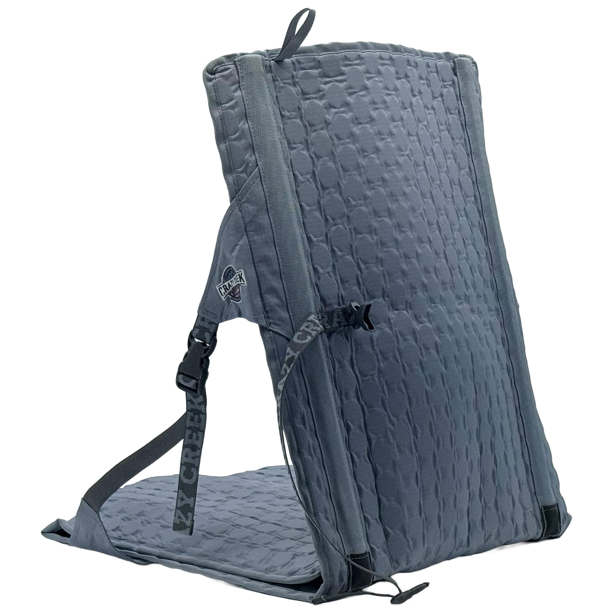 Crazy Creek HEX 2.0 PowerLounger for Day Hiking & Backpacking Trips, 250 LBS Weight Capacity, Adjustable Straps, Compact Design, Water-Resistant, Aleutian Blue/Slate
