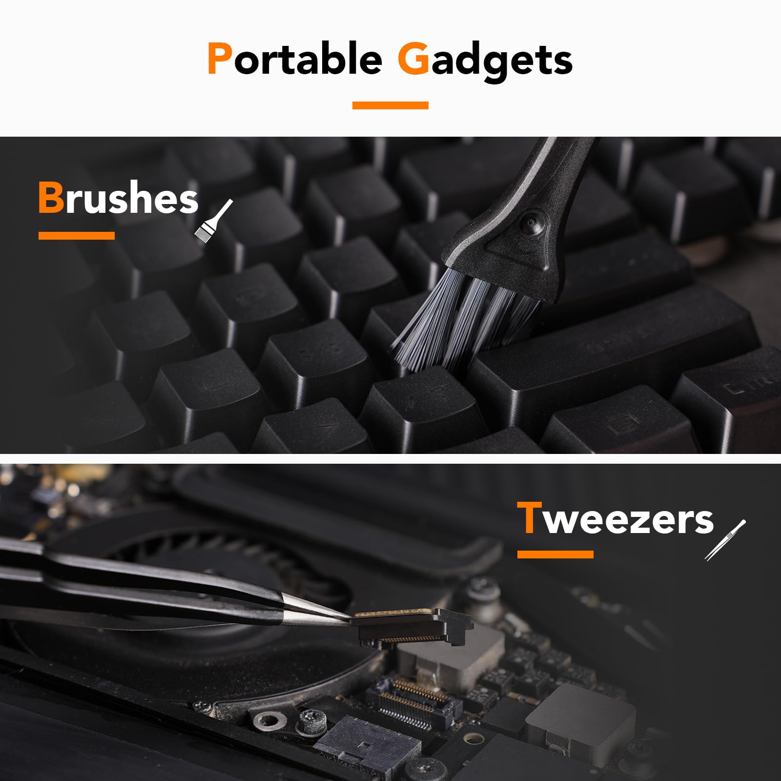 JOREST Repair Kit for Xbox One/360/X PS4 PS3 PS5, PH0 T6 T8 T10 Torx Security Screwdriver, Crowbars,Tweezers, Cleaning Tool for Controller and Console