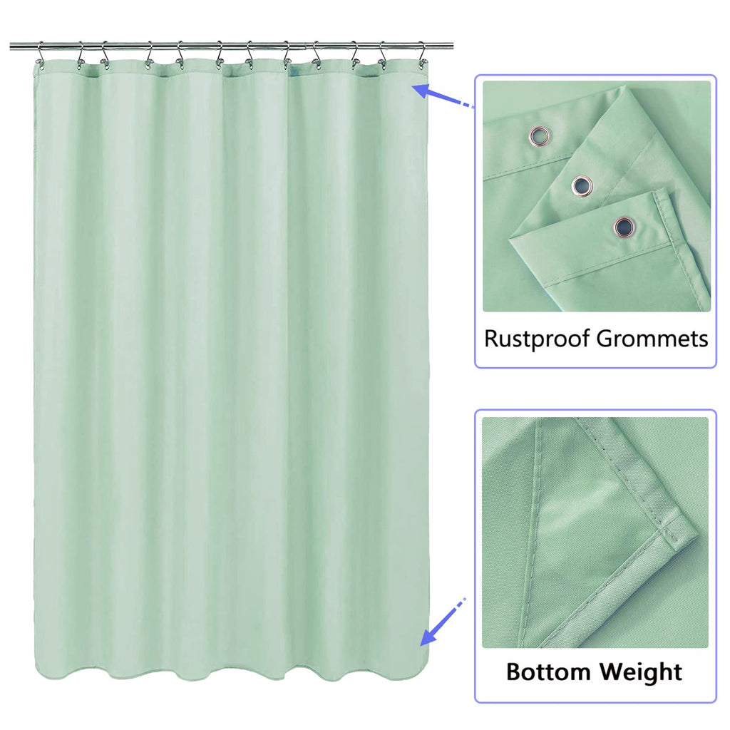 LLSCL Fabric Shower Curtain Liner with Magnets, Waterproof Hotel Quality, 72 x 72 Machine Washable