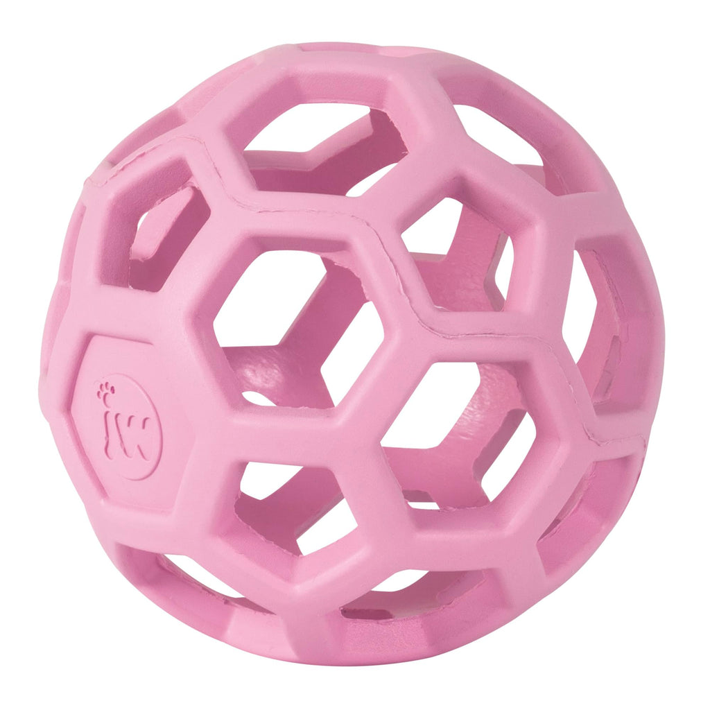 JW Pet HOL-ee Roller™, Dog Toy Puzzle Ball, Natural Rubber, Small (3 Inch Diameter), Blue