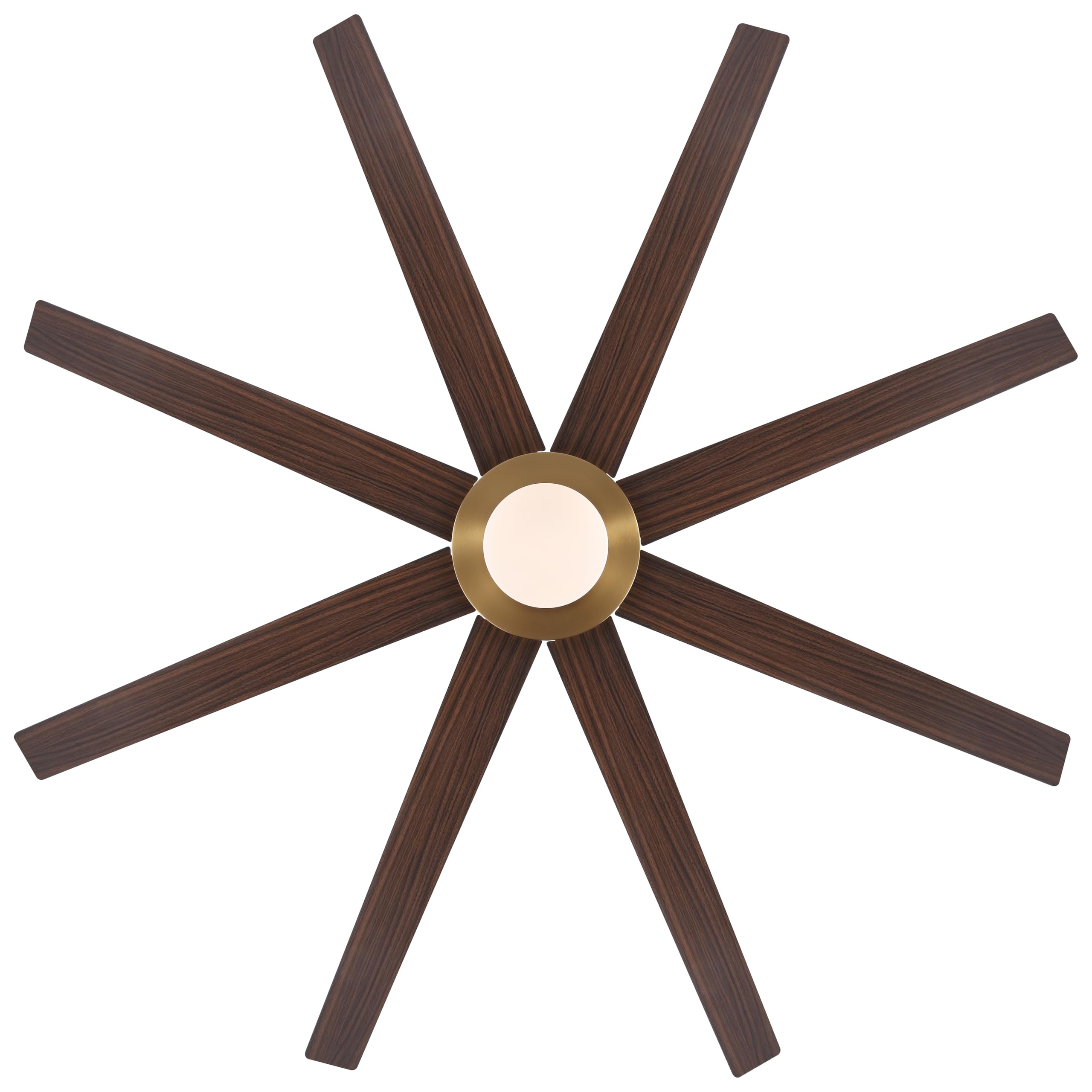 WINGBO 60" Ceiling Fan with Light and Remote Control, 6 Speed Reversible DC Motor, Dimmable LED Light, for Home and Commercial Use, Living Room/Shop/Warehouse Black/Walnut