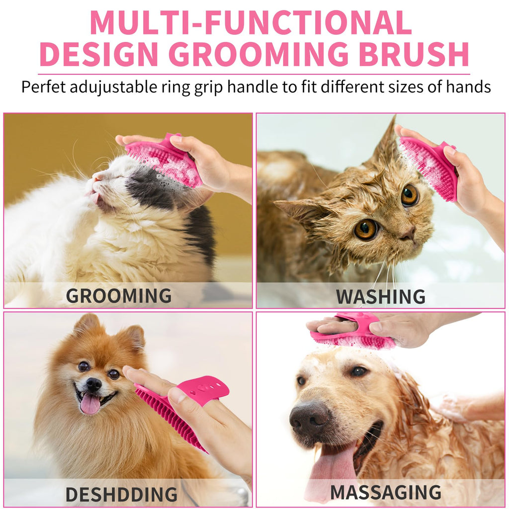 Professional 7 in 1 Dog Paw Cleaner for Dogs & Cats - Includes 1 Portable Paw Washer, 1 Bath Brush, 2 Dog Toothbrushes and 3 Absorbent Towels Note: Fits Paws up to 2 Inches Wide (Small, Black)