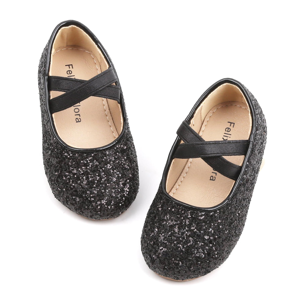 Felix & Flora Toddler Girl Dress Shoes - Flower Girl Ballet Mary Jane Flats Party School Wedding
