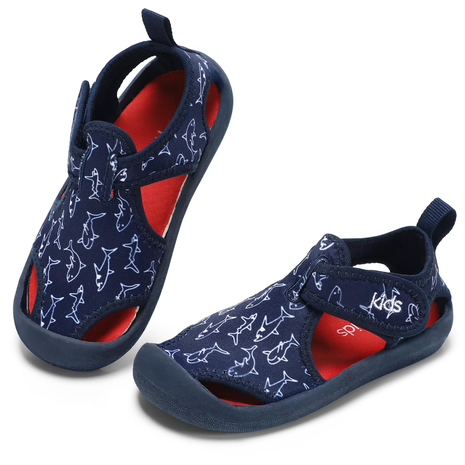 STQ Boys Girls Water Shoes Quick-Dry Slip on Beach Swim Pool Sandals(Toddler/Little Kid)