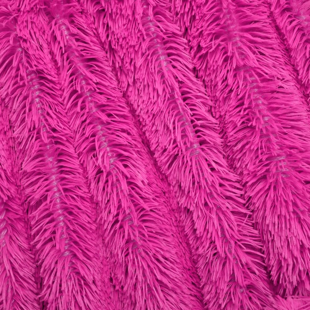 Plush Super Soft Blanket Bedding Sofa Cover Furry Fuzzy Fur Warm Throw Qulit Cozy Couch Blanket for Winter (51"x63", Black)