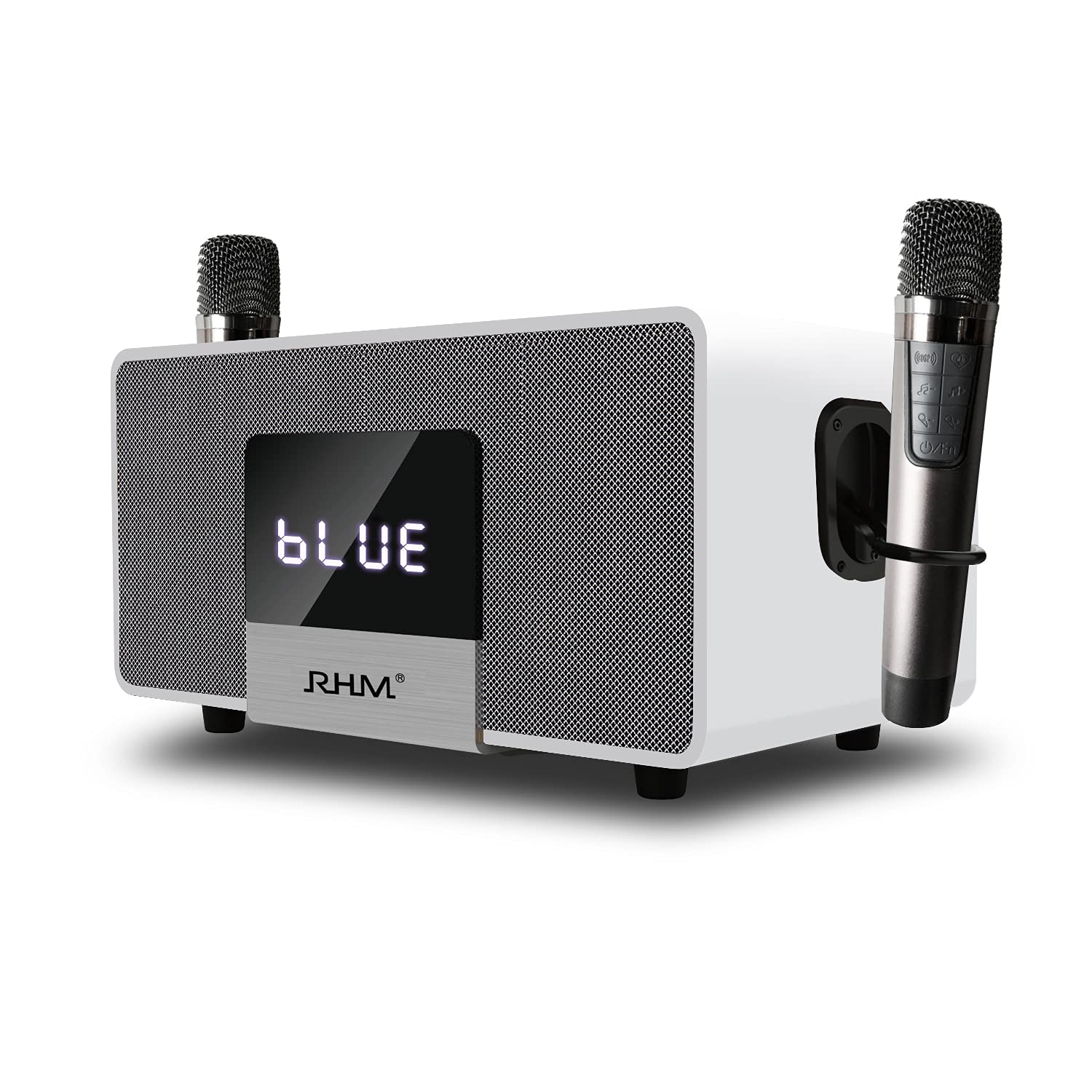 RHM K222 Karaoke Machine for Smart TV with Optical Input–Ultra-Low Latency, 3-Mic Support, 90FT Range, 70W Rich Stereo Sound, Voice Beautifier, Bluetooth/RCA, Perfect for Family Parties