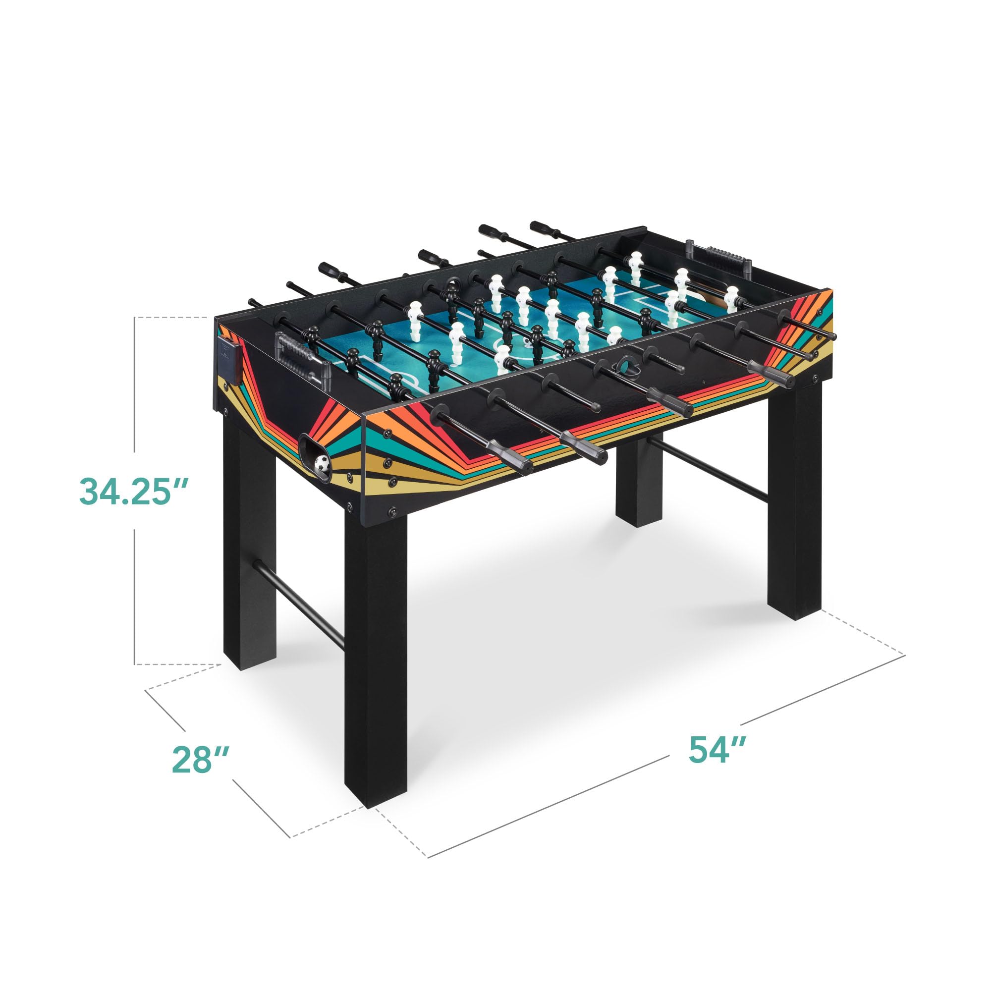 Best Choice Products Full Size 54 Inch Regulation Foosball Table for Home, Game Room - Includes 2 Balls, 2 Cup Holders