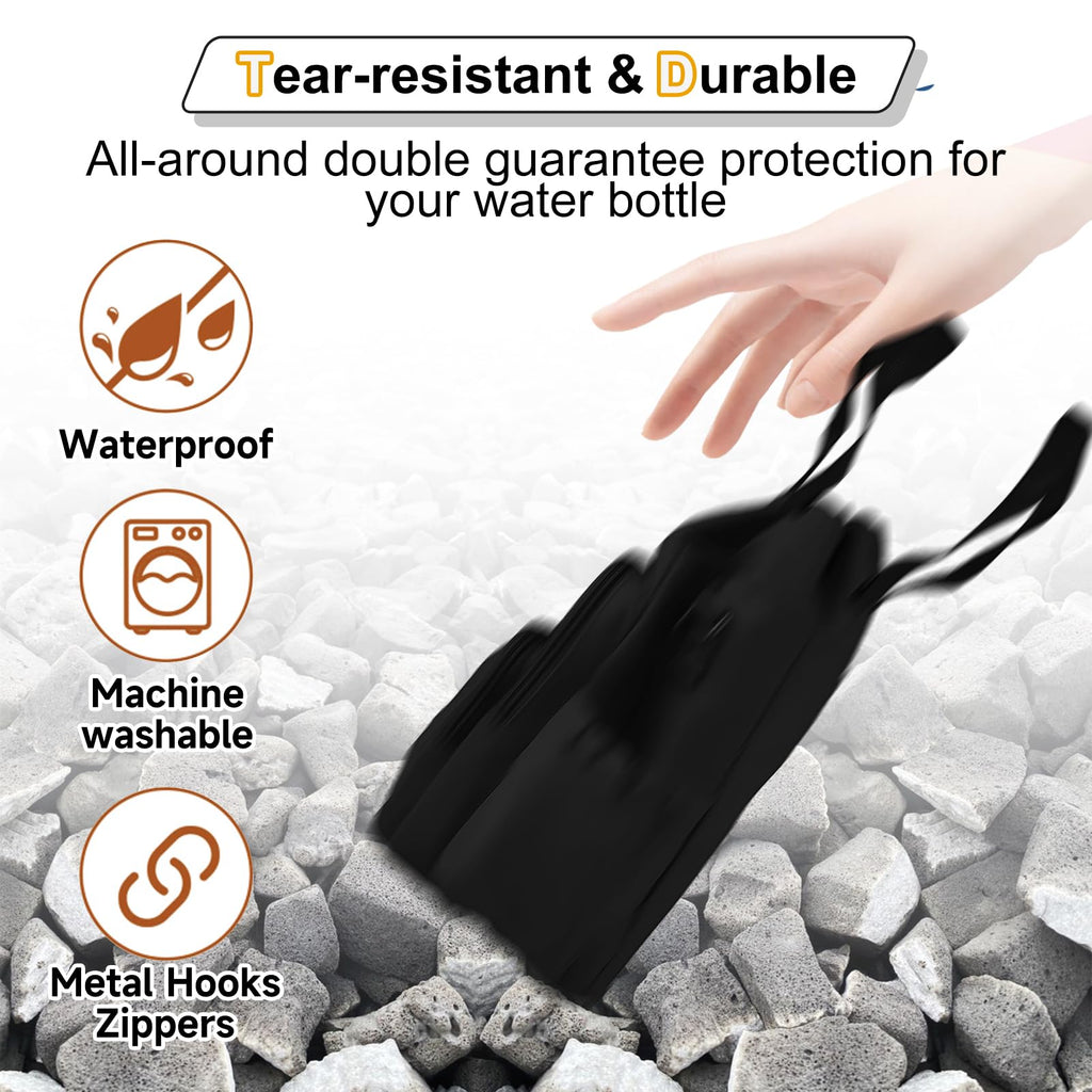 Water Bottle Holder with Strap, 32oz 40oz Insulated Crossbody Water Bottle Carrier Sling Bag with Phone Pocket for Walking/Hiking/Travel/Gym