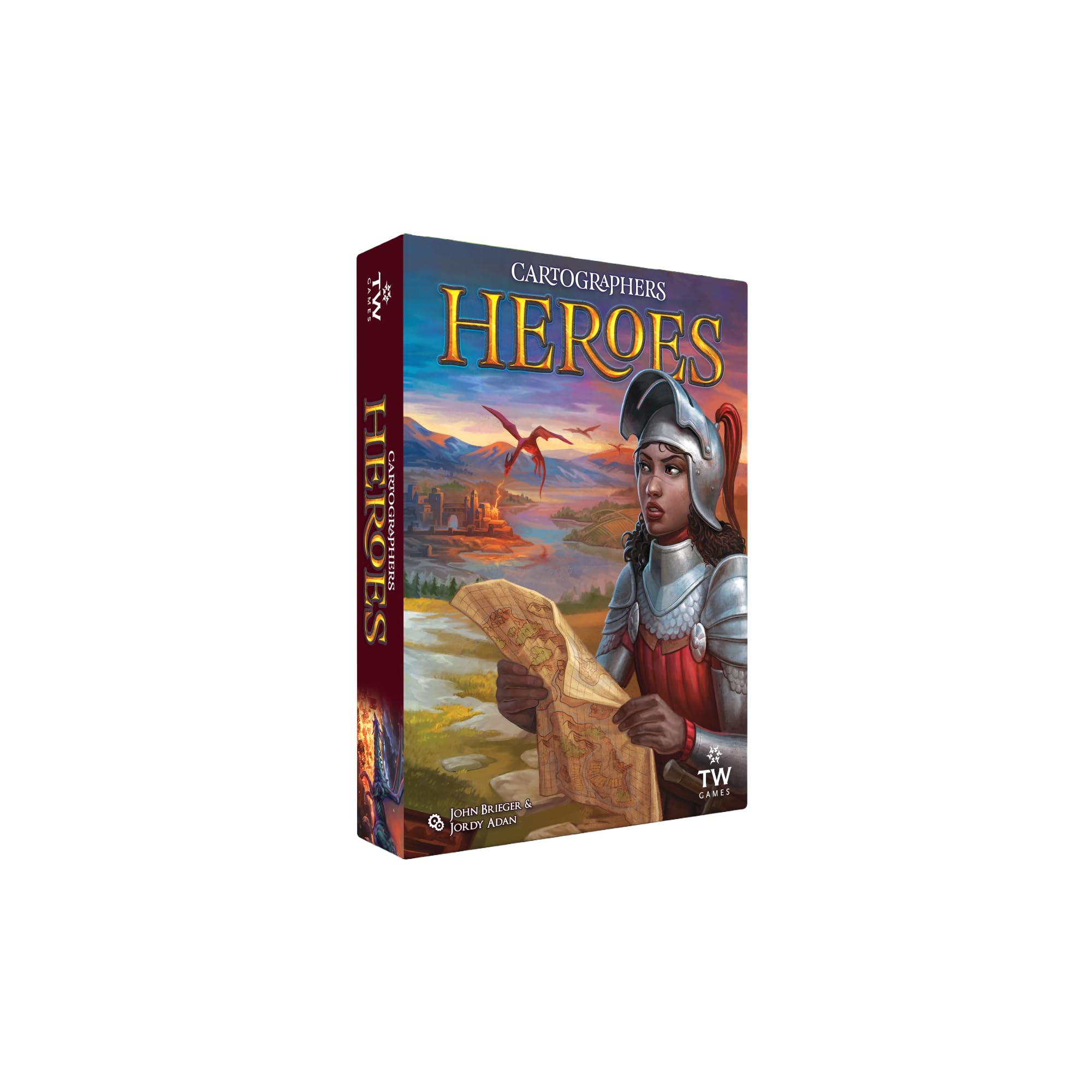 Cartographers Board Game | Award-Winning Game of Map Drawing | Strategy Flip and Write Family Game of Fantasy Cartography | 30-45 Minutes for 1-99 Players Ages 10+ | Thunderworks Games
