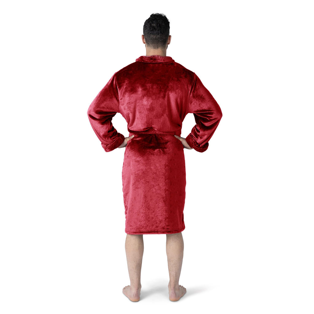 Northwest NCAA Adult Unisex Silk Touch Bathrobe, Officially Licensed Loungewear, Soft Plush Polyester