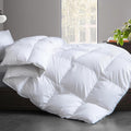 Cosybay Full Feather Down Fiber Comforter - Ultra Soft 100% Cotton Duvet Insert, All Season Hotel Luxury Bedding with Corner Tabs, 82"x86"