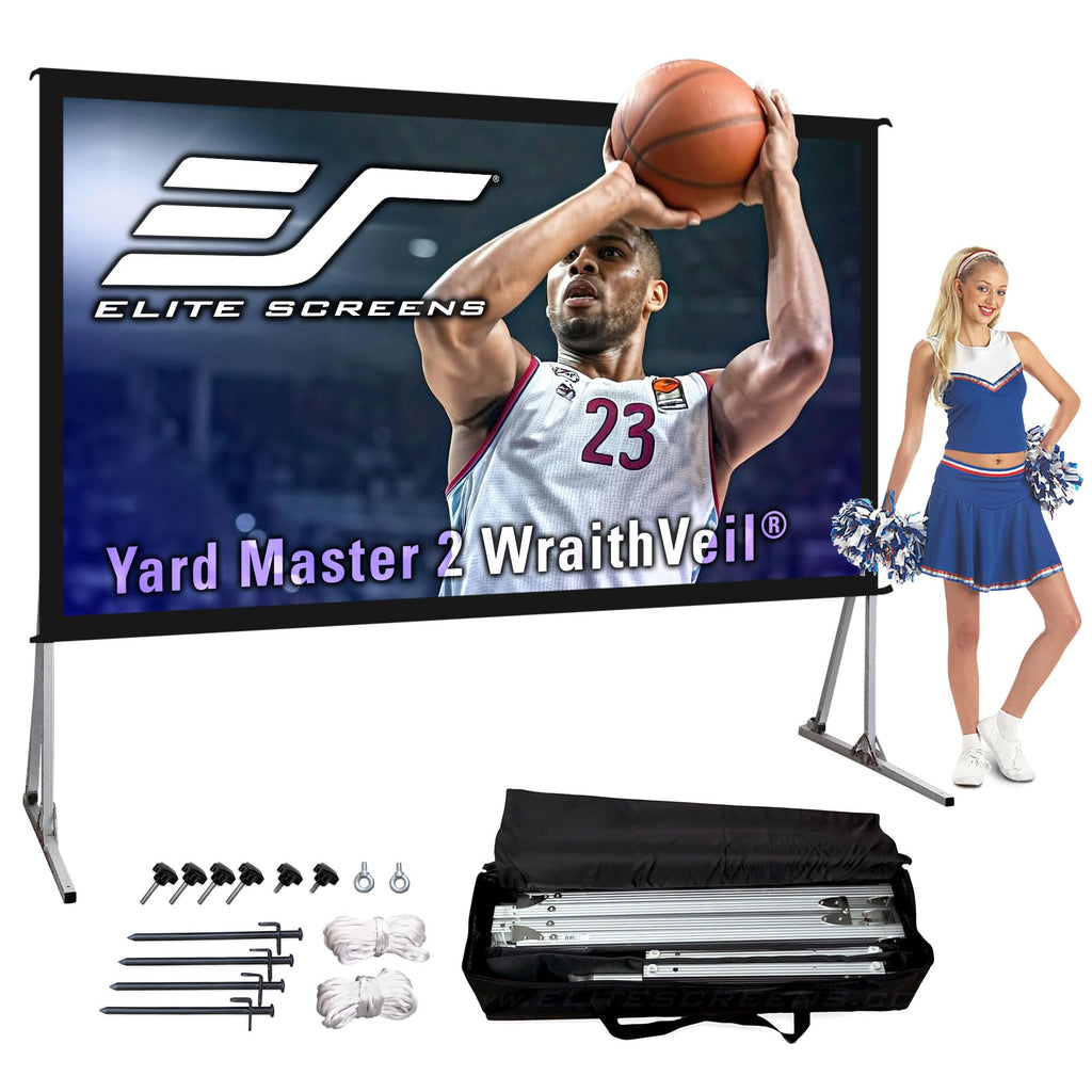 Elite Screens 100-inch Wraith Veil DUAL, 16:9, 0.8 Gain, 150° Viewing Angle, Front & Rear Projection Screen, Yardmaster 2 OMS100H2-Dual