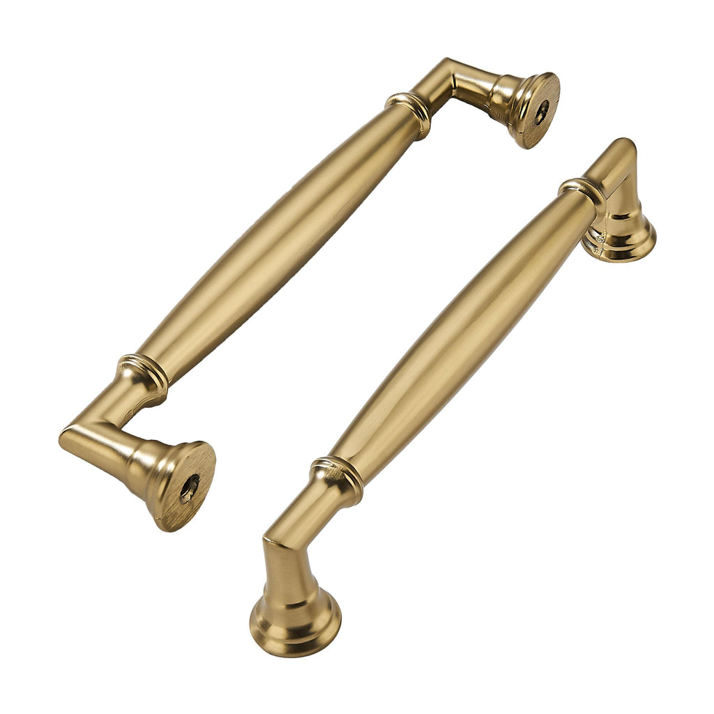 khtumeware 2 Pack 1-1/4 Inch(32mm) Antique Brass Round Cabinet Knobs Heavy Duty Soild Vintage Brass Cabinet Knobs Kitchen Antique Bronze Cabinet Hardware for Cupboard Drawer Handles