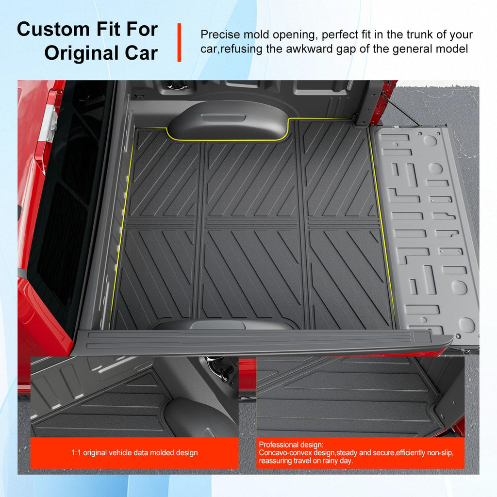 powoq 5.5FT Bed Liner Compatible with 2015-2026 Ford F150 Truck Bed Mat Waterproof Bed Mat TPE Truck Bed Liner Replacement for 2015-2026 Ford F150 Accessories (3-Fold 5.5FT Truck Bed Mat)