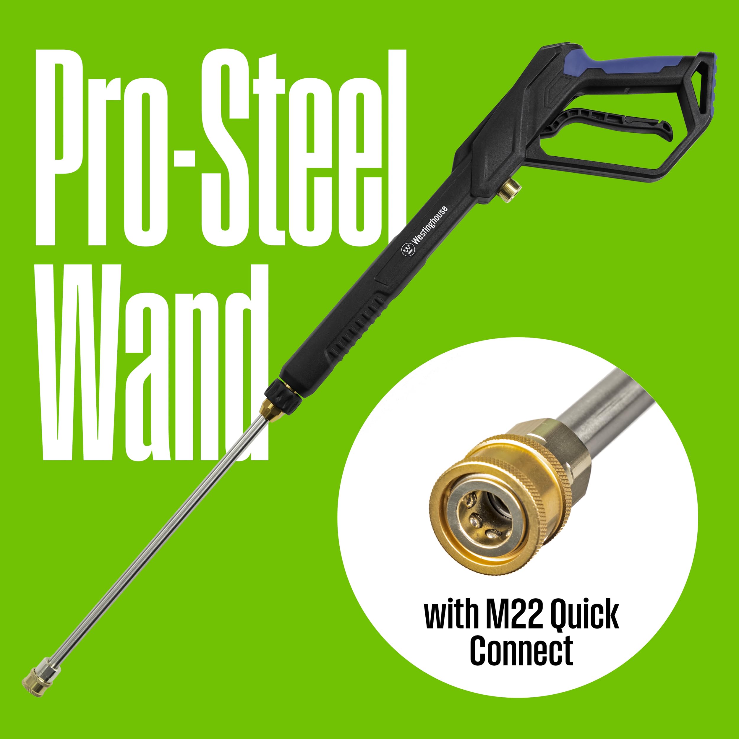 Westinghouse WPX2300e Electric Pressure Washer, 2300 Max PSI and 1.76 Max GPM, Induction Motor, Onboard Soap Tank, Spray Gun and Wand, 5 Nozzle Set, for Cars/Fences/Driveways/Homes/Patios/Furniture