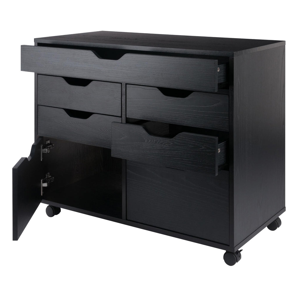 Winsome Halifax Mobile Storage Cabinet with Doors & Drawers, Stylish & Functional Home Storage Cabinet for Filing, Kitchen Organization, Moveable Furniture for Office, Dorms, Apartments