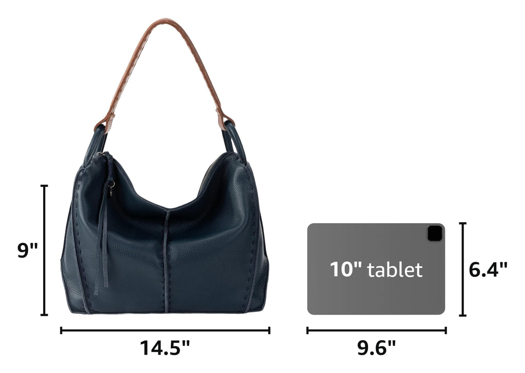 The Sak Los Feliz Hobo Purse - Premium Large Leather Women's Handbag for Everyday & Travel - Durable Purse With Zipper Pocket