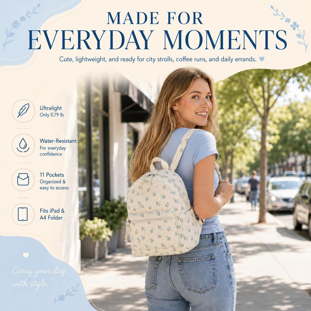 BTOOP Mini Backpack Women Girls Water-resistant Small Backpack Purse Shoulder Bag for Womens Adult Kids School Travel