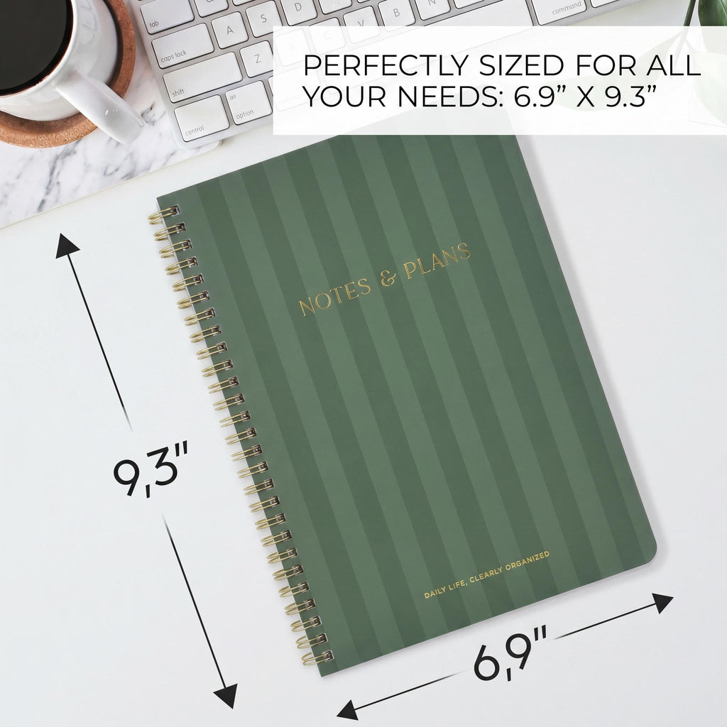 Beautiful Daily Planner And Notebook With Hourly Schedule - Aesthetic Spiral To do List Notepad to Easily Organize Your Tasks And Appointments - Stylish Book And School Or Office Supplies