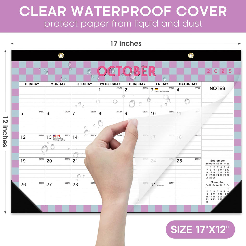 Desk Calendar 2026-2027, 21-Month Calendar Runs Until June 2027, Large 17" x 12" Monthly Desktop & Wall Calendar for Home & Office - Floral