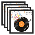 upsimples 12.5x12.5 Record Frame, Vinyl Frames for 12inch Album Cover, Wall Display for Home Decor, Black, 2 Pack