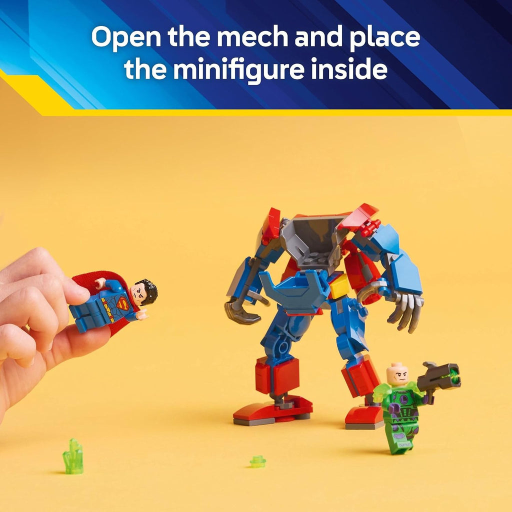 LEGO DC Superman Mech vs. Lex Luthor Building Toy - Superman Toy for Kids, Boys and Girls, Ages 6+ - Buildable Action Figure - Superhero Gift for Birthday - 76302