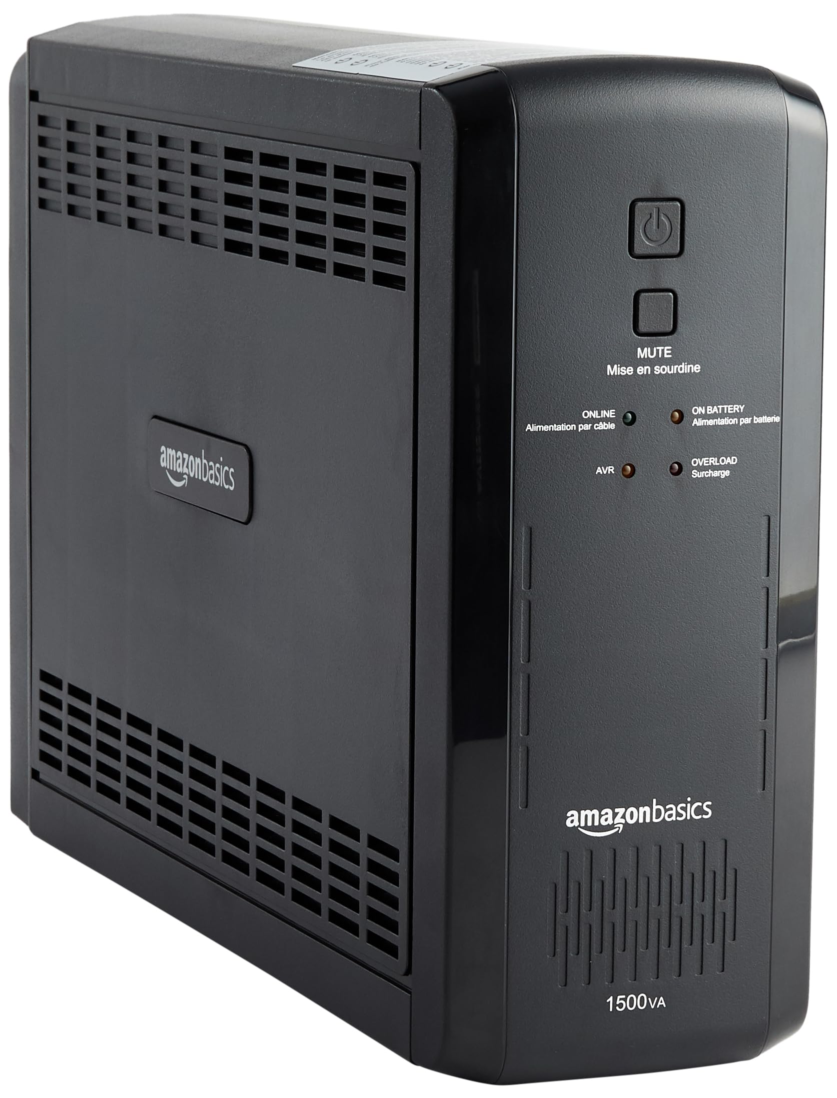 Amazon Basics UPS Battery Backup & Surge Protector, 400VA/255W, 6 Outlets, Uninterruptible Power Supply, Small Compact Size, Black