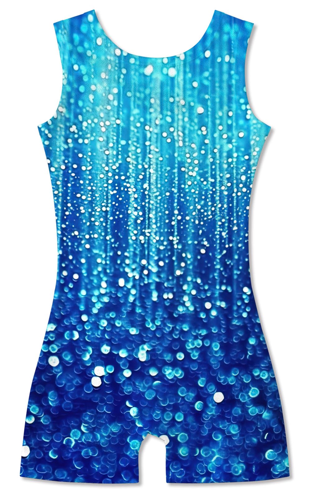 Funnycokid Gymnastics Leotards for Girls with Shorts Sparkly Kids Biketards Dance Unitard 3-10 Years