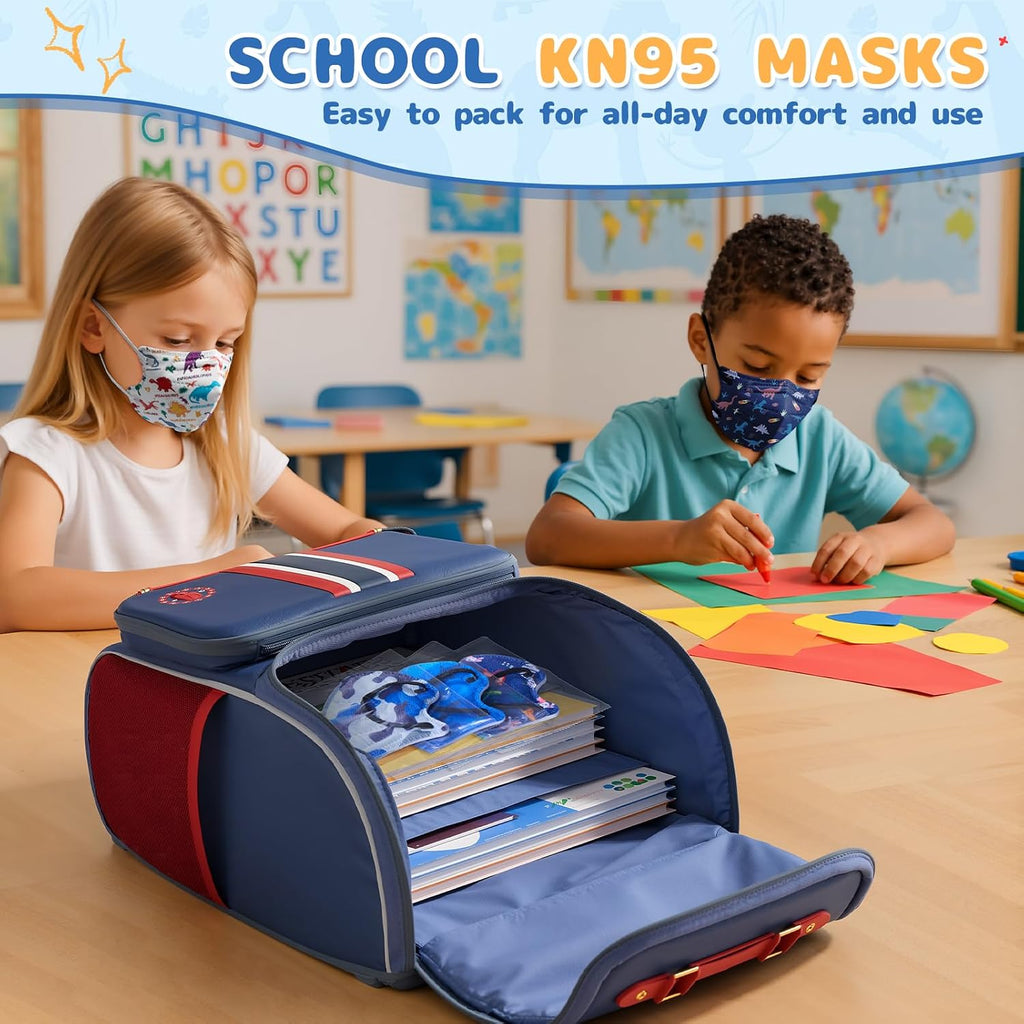 FENFEN Kids KN95 Face Mask Disposable - Kid KN 95 Masks Children Small Size Breathable Boys Kids KN95 Mask Mascaras KN95 Para Niños 50 Pack